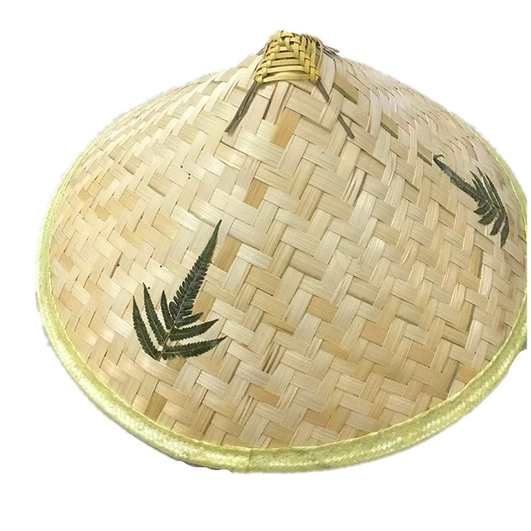 广西竹帽斗笠手工竹编草帽遮阳帽怀旧复古装饰品道具竹子帽批发