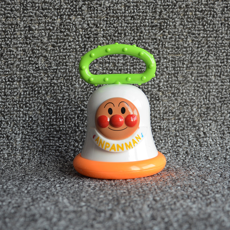日本面包铃铛摇铃超人宝宝手抓响铃带镜子功能婴儿玩具一件代发