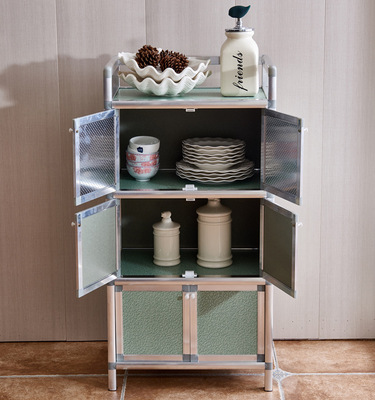 简易厨房不锈钢放不锈钢小不锈钢碗柜小橱柜实木不锈钢小型不锈钢