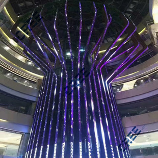 室内不防水柔性led全彩电子显示屏舞台灯光架包边柔性led大屏