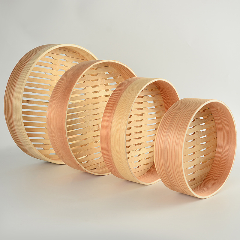 厂家批发厨房工具 手工编织竹制早餐蒸笼蒸格 小笼包馒头饺子蒸屉