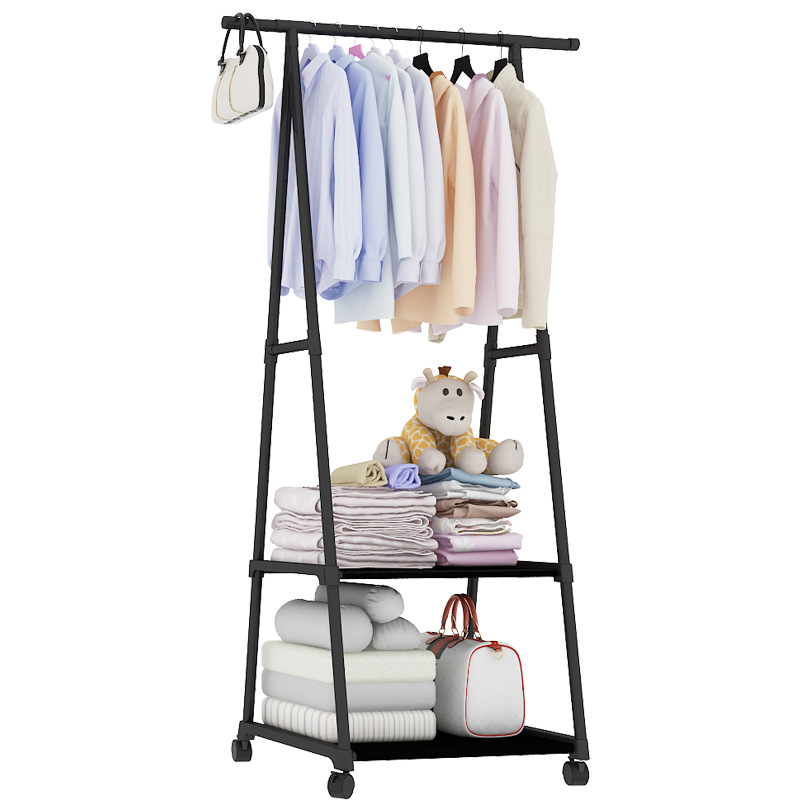 Movable Clothes Rack Bedroom Clothes Rack Multi-Functional Coat Rack Creative Clothes Hanger Special Offer Floor Clothes Rack