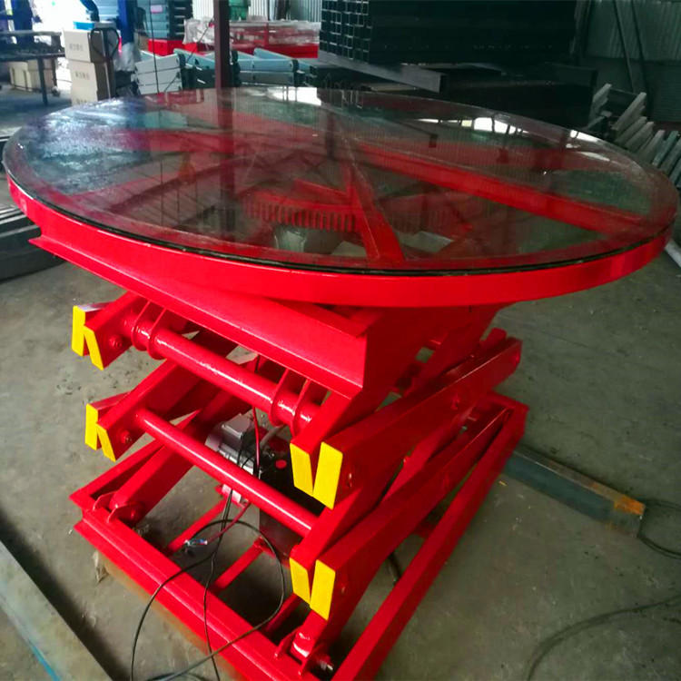 电动液压旋转展台升降舞台定制固定剪叉升降机无线遥控升降台