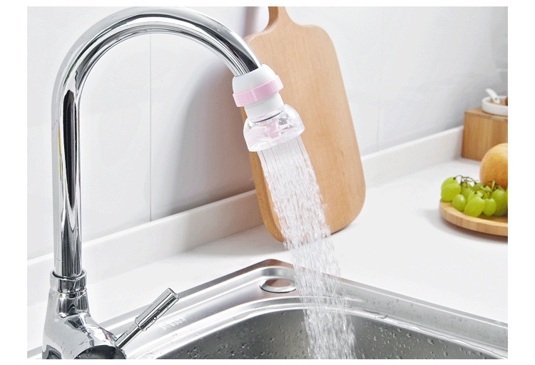 t厨房水龙头喷头防溅花洒器 自来水喷洒节水器360°旋转滤水器