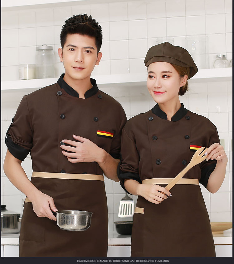 厨师服短袖 夏季 蛋糕店面包房西饼屋 裱花师 西点师工作服 男女