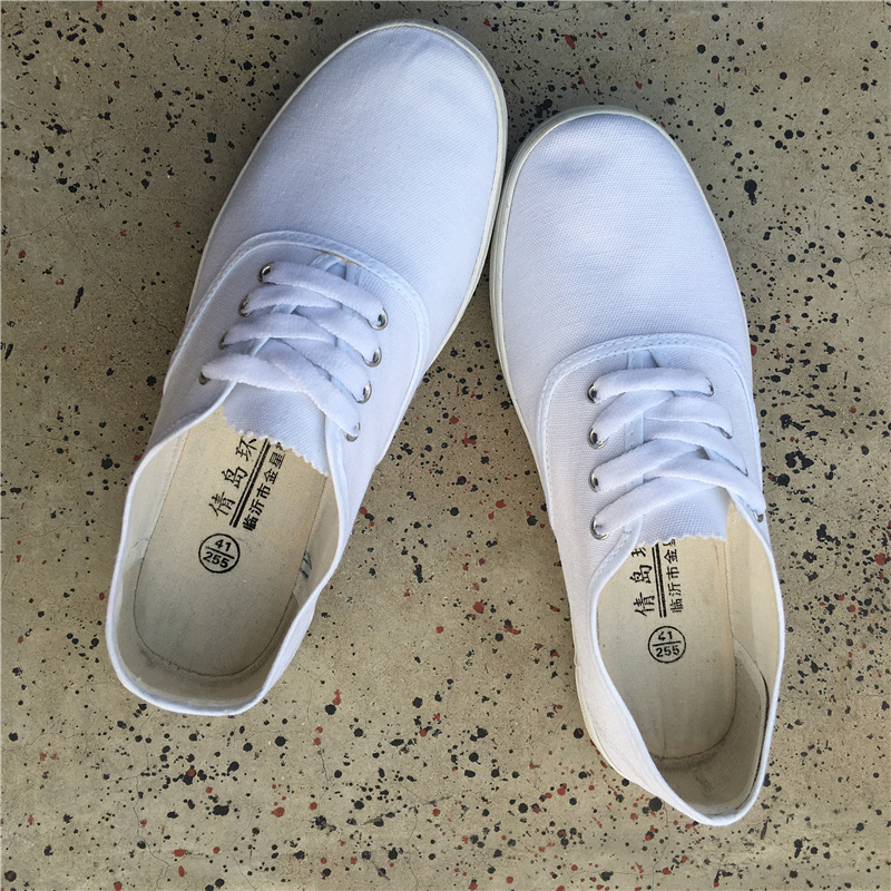 厂家直销齐鲁环球白网鞋白球鞋运动体操鞋晨练表演武术跑步工作鞋