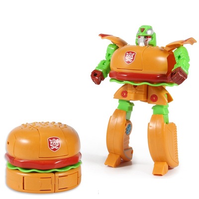 汉堡薯条金刚变形机器人新款爆款儿童益智变形玩具机器人厂家直销