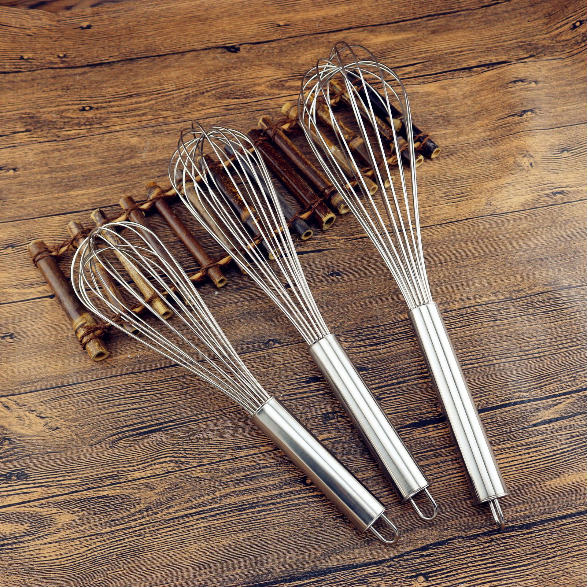 14寸不锈钢打蛋器 无磁打蛋器 手动搅拌器 厨具 超大号钢柄打蛋器