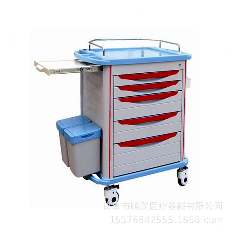 abs送药车加厚icu抢救车手术急救药品麻醉车-阿里巴巴