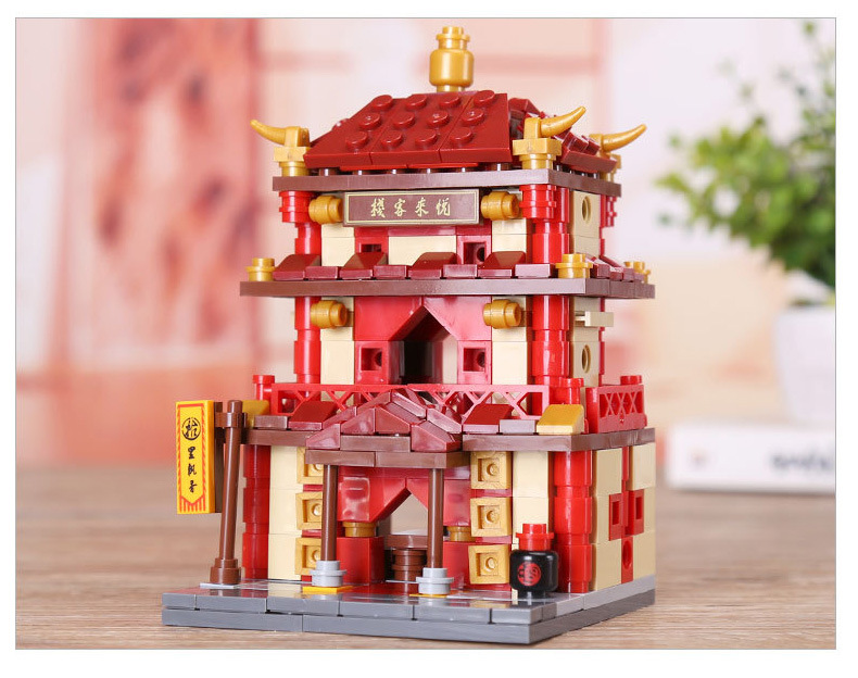 星堡积木中华街街景兼容乐高积木拼装儿童玩具模型成人乐拼积木