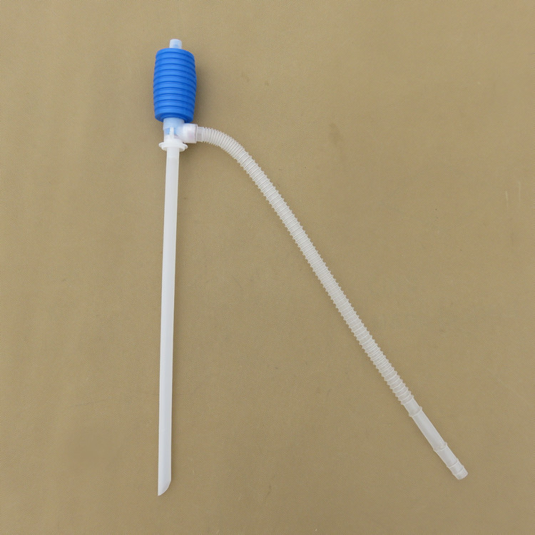 汽车手动蓝色抽油器塑料油抽简易化工抽油泵小号柴油吸油器虹吸泵