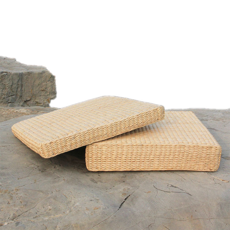 草编坐垫 榻榻米瑜伽修禅打坐垫 方形坐垫日式飘窗垫