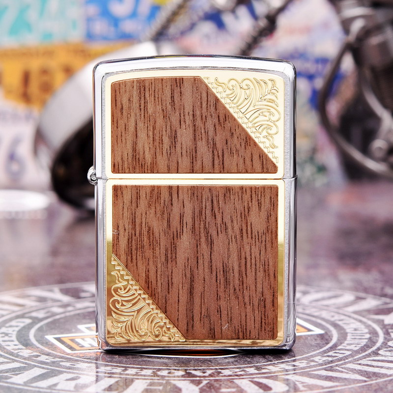 zippo 日版 镶木贴章 典雅威尼斯雕花(双色)