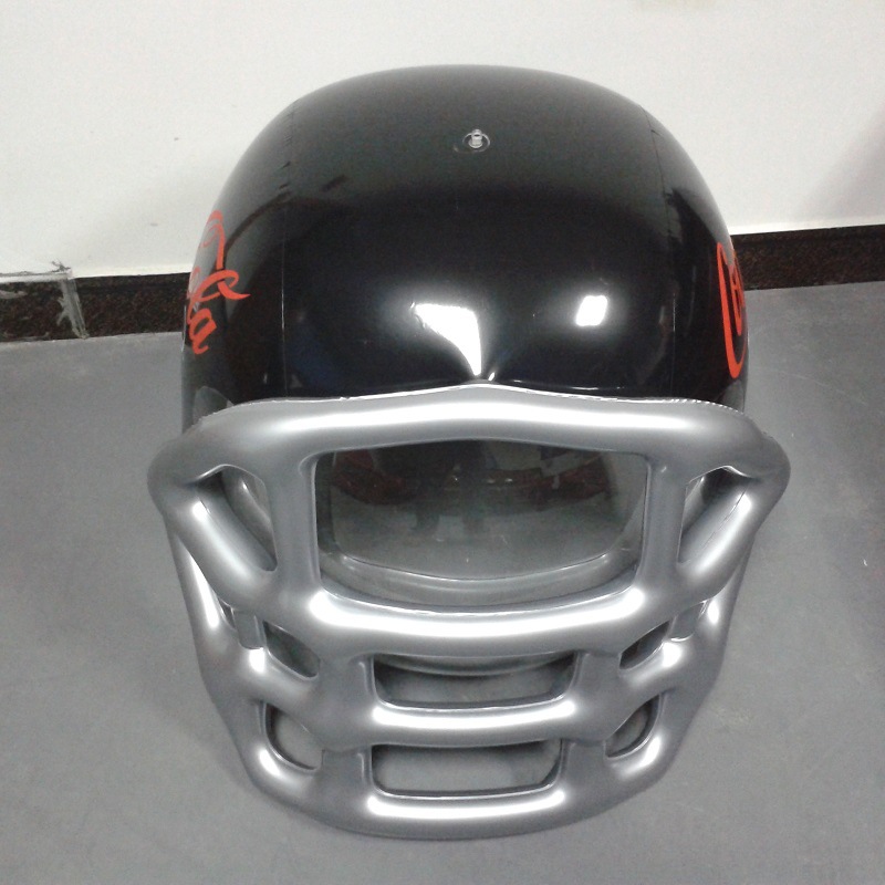 实力工厂生产pvc充气头盔,吹气便携式头帽,充气自行车头盔定做