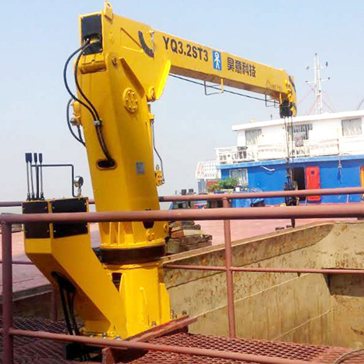 供应3吨船用伸缩臂液压吊 悬臂吊 船吊 码头吊