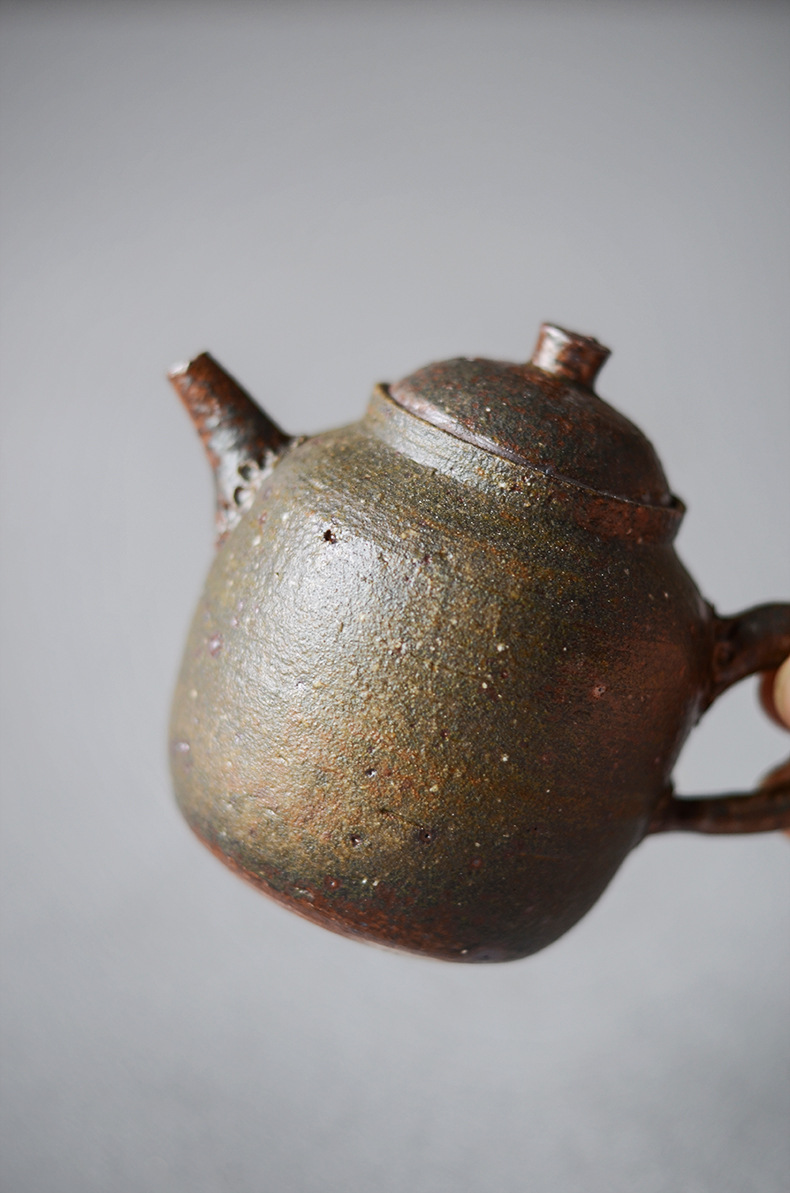 景德镇纯手工粗陶壶天然老岩泥柴烧台湾正把茶壶陶瓷泡茶壶古陶壶