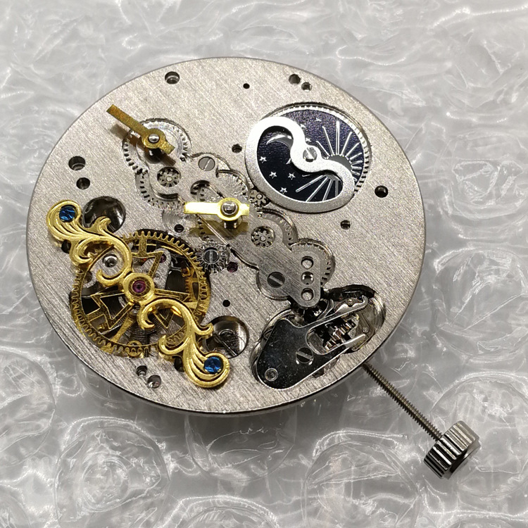 全新机芯 国产机械机芯 双发条盒自动机芯 雕花梁手表表芯配件