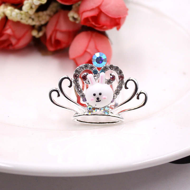 韩国儿童发饰女童小兔子可爱小号皇冠 4公分公主镶水钻皇冠