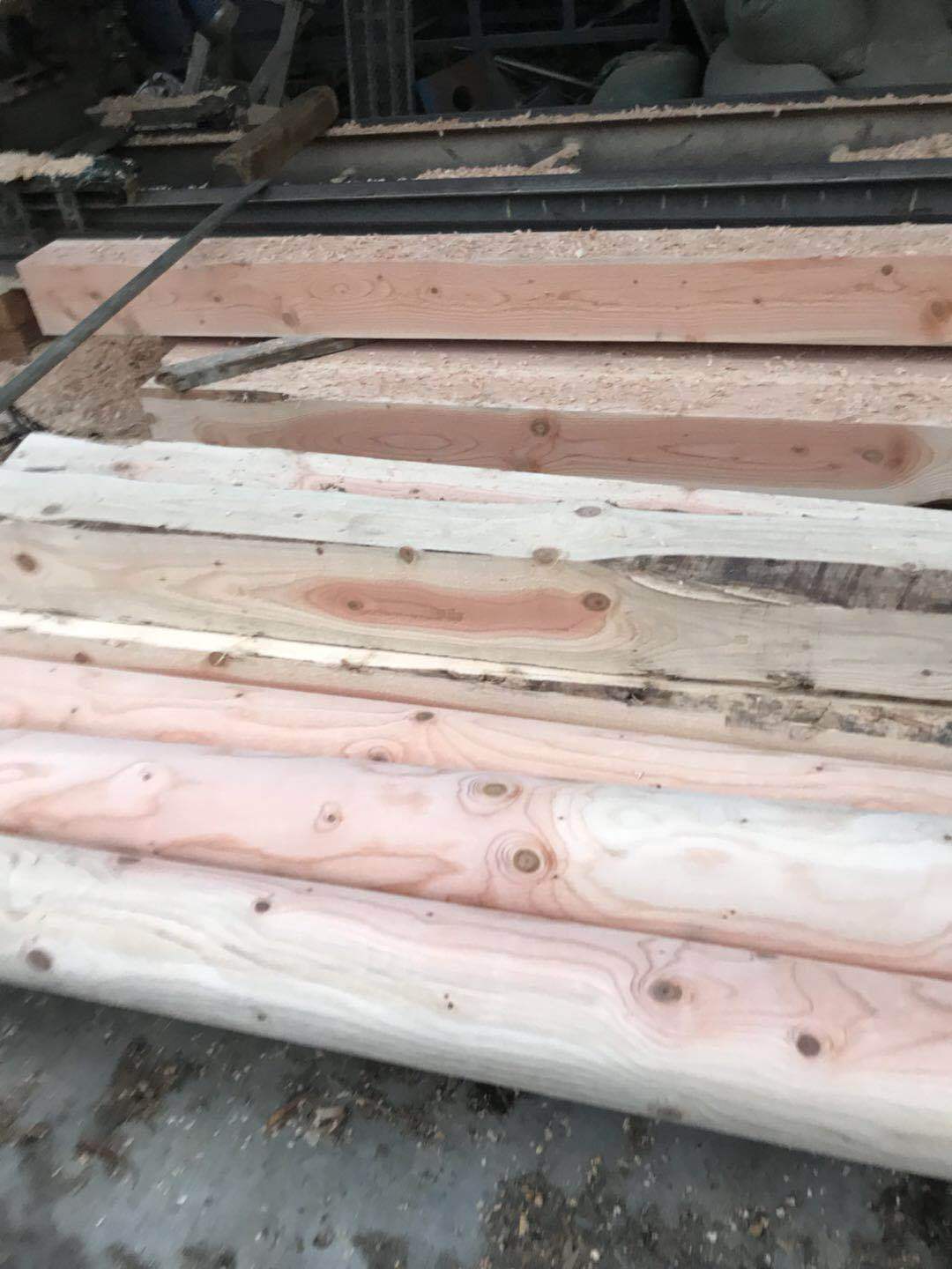 古建木材木柱圆柱铁杉原木柱抛光栏杆扶手凉亭圆柱建筑车圆木立柱