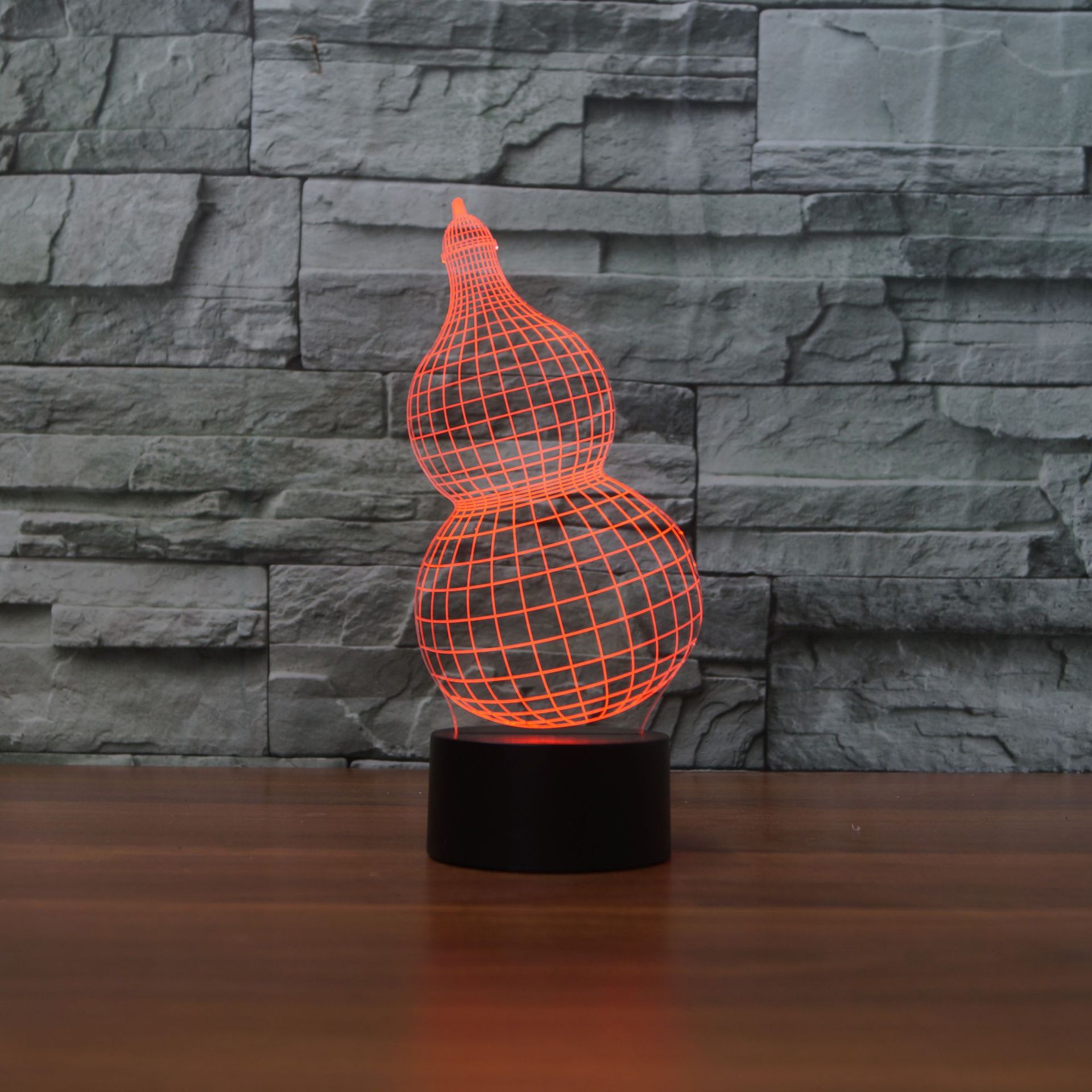 抽象葫芦led灯 3d小夜灯 亚克力七彩节能床头灯fs-3644