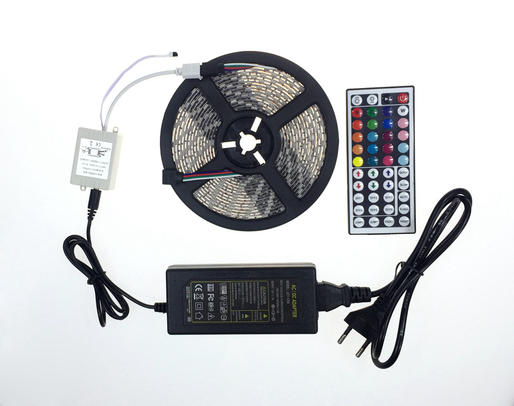 5050rgb灯条彩盒套装 滴胶防水24/44键 低压12v灯带飞机盒套装