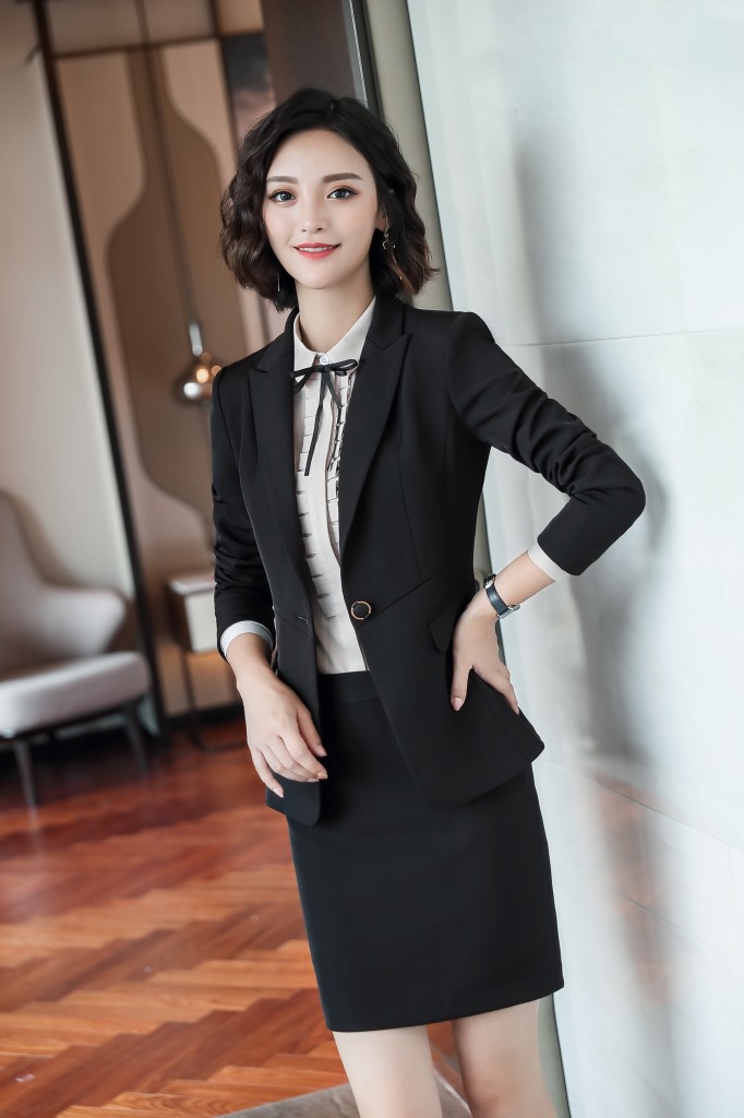 长袖西装女套装2018秋冬新款修身女式职业装公务员教师商务工作服
