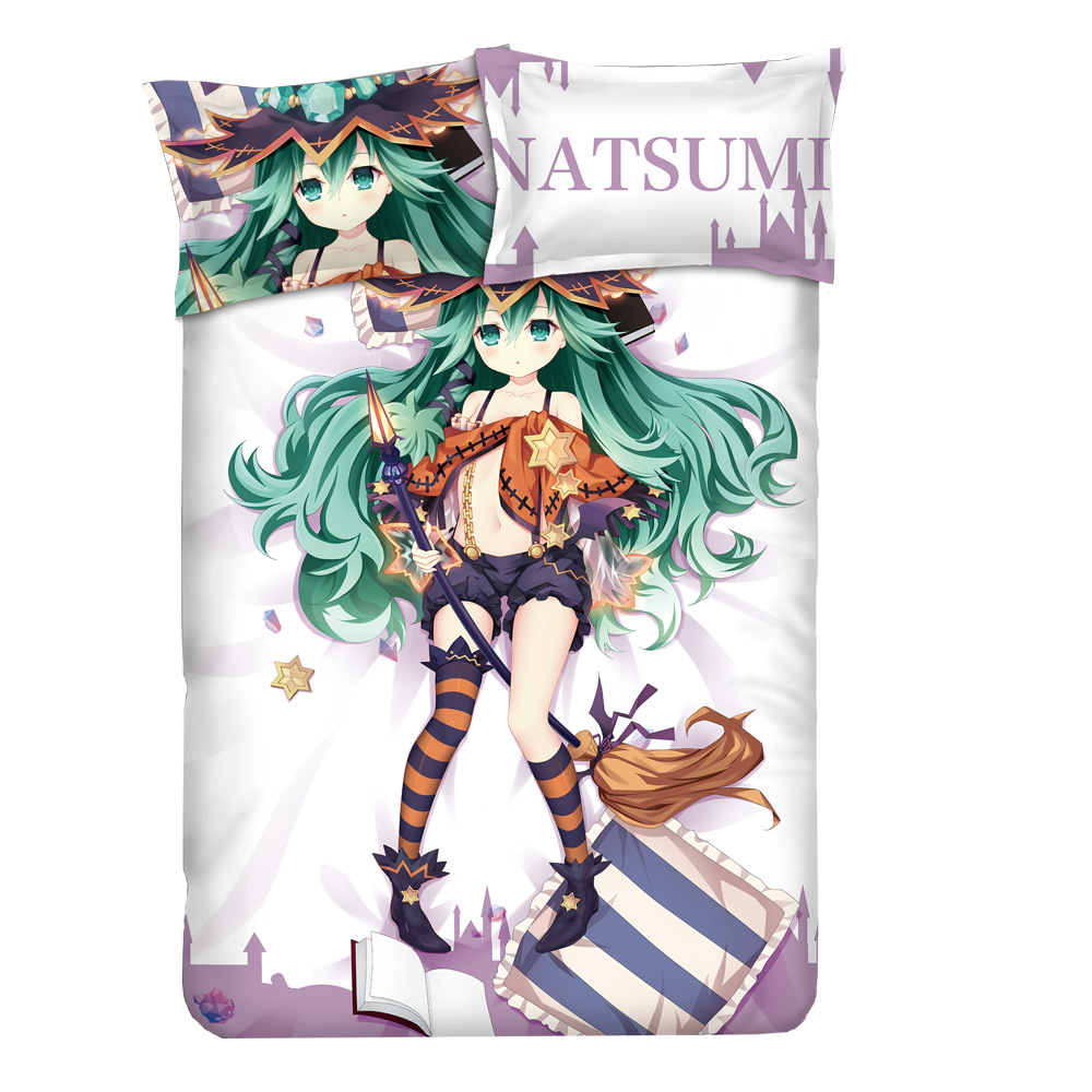 动漫四件套原创约会大作战七罪动漫床品床单被套四件套枕套来图