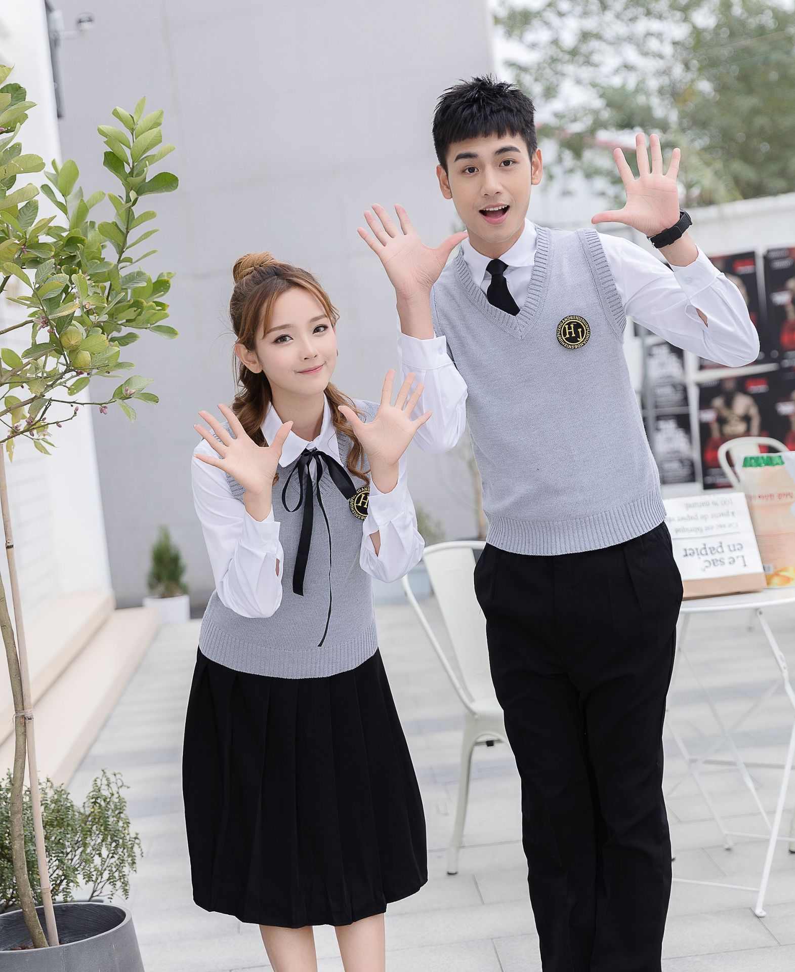 男女学生校服合唱演出服运动会班服初高中生毕业照服装