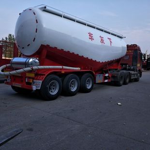 低密度粉粒物料运输半挂车 下灰车 轻型罐式车 散装水泥半挂车