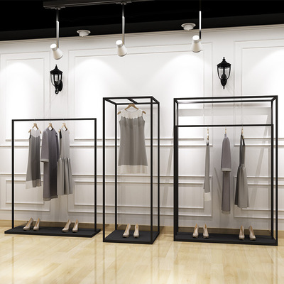 服装店展示架落地式男女装店陈列架童装挂衣架铁艺货架衣服架子