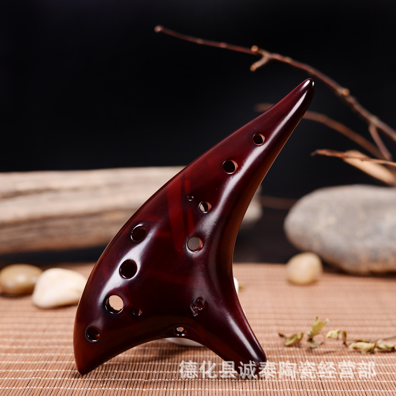 精品12孔陶笛中音c调 12孔陶笛乐器 音准好学校培训琴行教学热卖