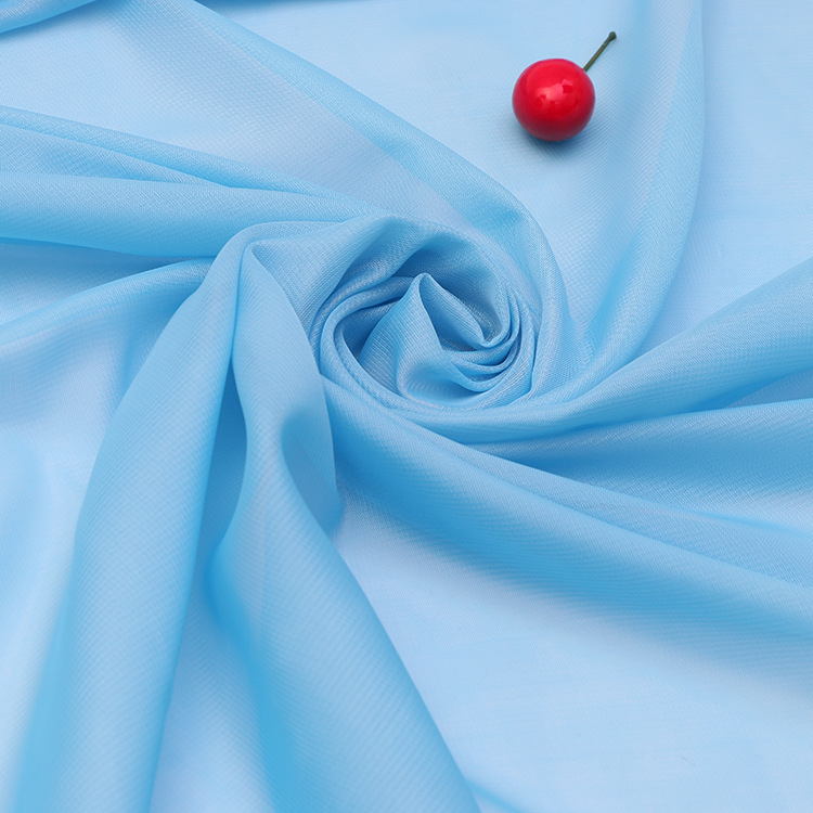 厂家直销涤纶面料古装汉服100d雪纺面料现货纯色秋季连衣裙乔其纱