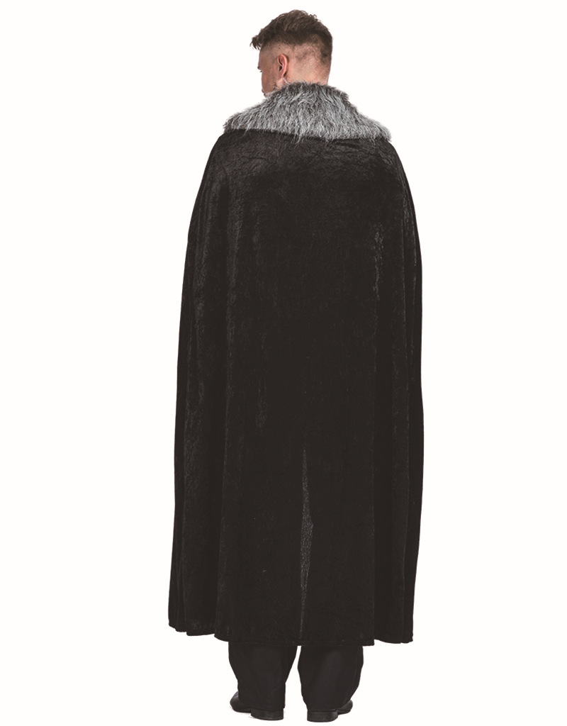 跨境供应服装中世纪毛皮帅气披风演出表演成人服饰舞台道具配件服