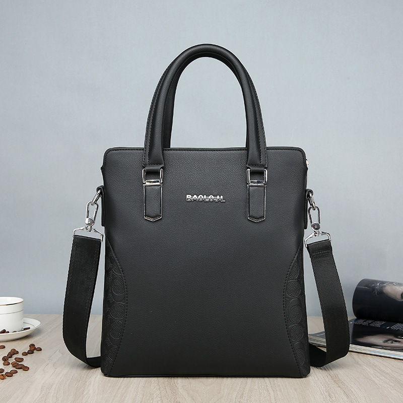 New Men's Business Bag Pu Soft Leather Laptop Bag Men's Fashion Casual Briefcase Shoulder Messenger Bag Men