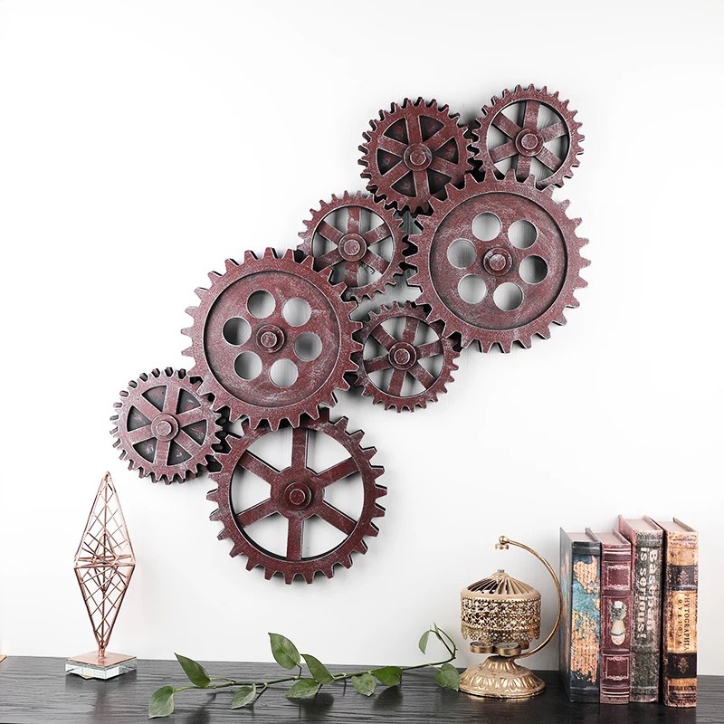 复古工艺风创意齿轮装饰立体墙壁墙上装饰品酒吧主题餐厅壁饰挂件