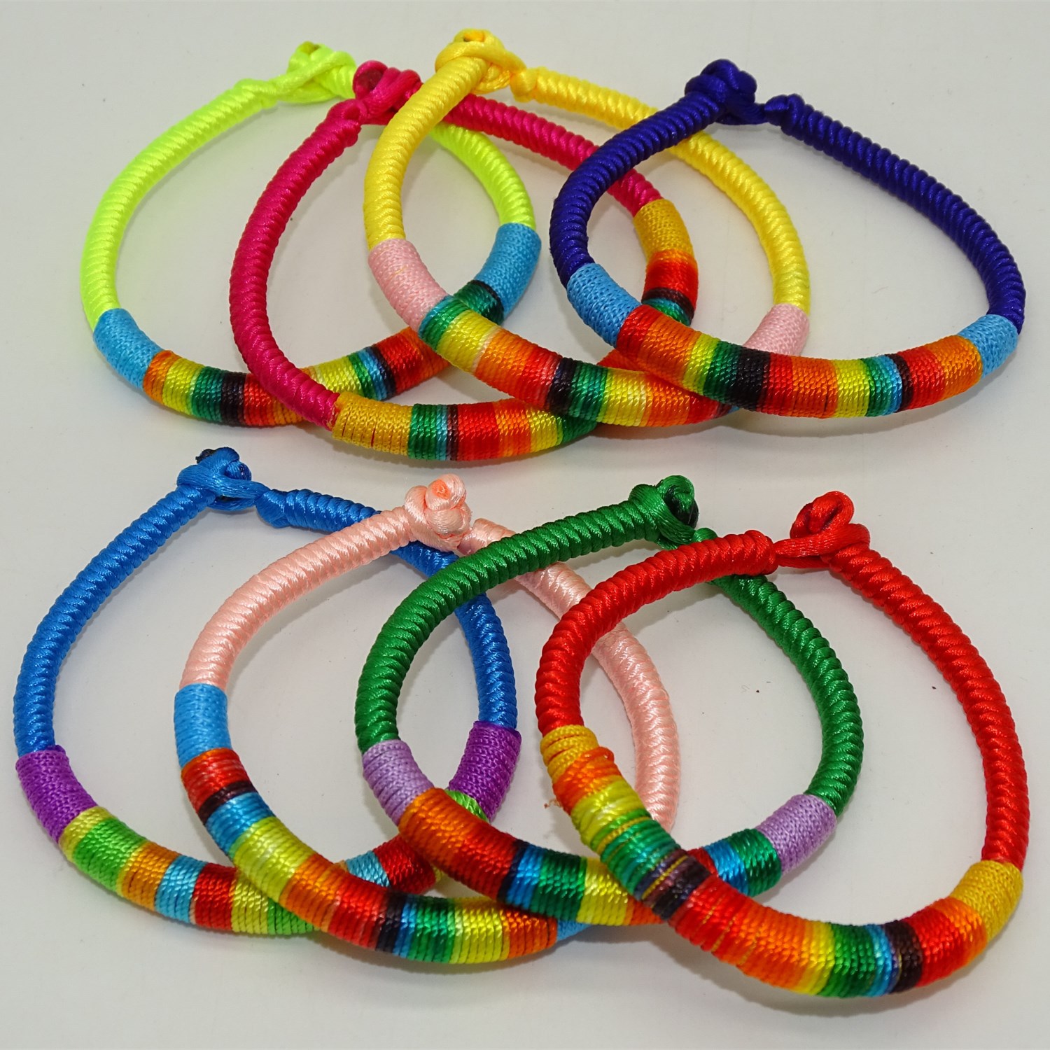 民族风手工编织七彩绳 红绳 端午节五彩绳厂家现货批发