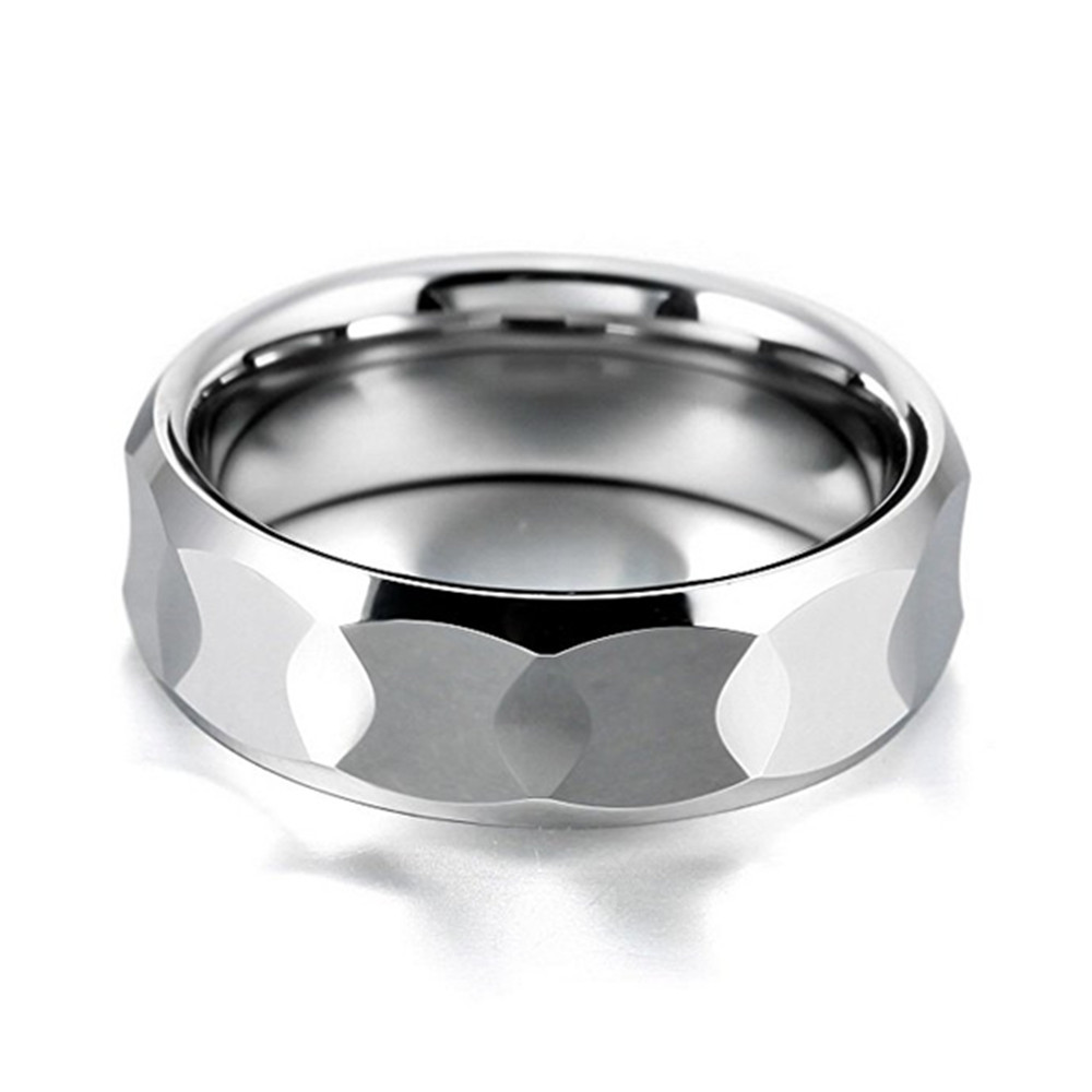 欧美亚马逊钨钢戒指 情侣指环本色批花钨金戒指 厂家直销批发