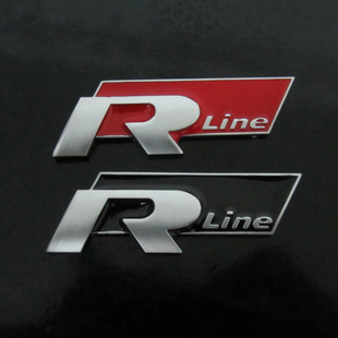 大众r标rline改装车贴标新朗逸宝来新速腾波罗新帕萨特金属车身贴