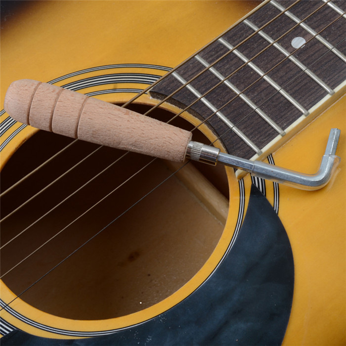 吉他调节杆民谣古典木吉他指板弦距调节杆六角4mm 扳手 木手柄