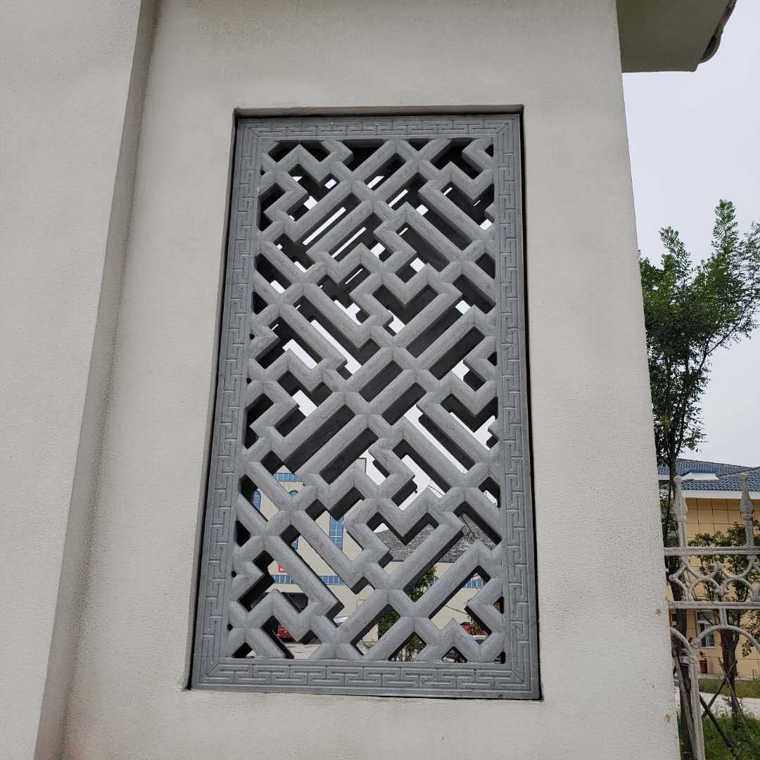 镂空花窗_定做石雕透雕镂空花窗 园林别墅雕刻石窗户