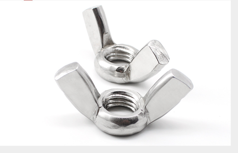 美制蝶形螺母翼型翼形碟型螺帽手拧羊角元宝丝母不锈钢铁镀蓝白锌