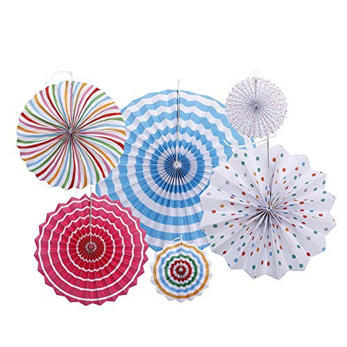 Paper Fan Flower 6 Sets of Paper Fans Wedding Party Card Paper off Paper Fan Flower in Stock