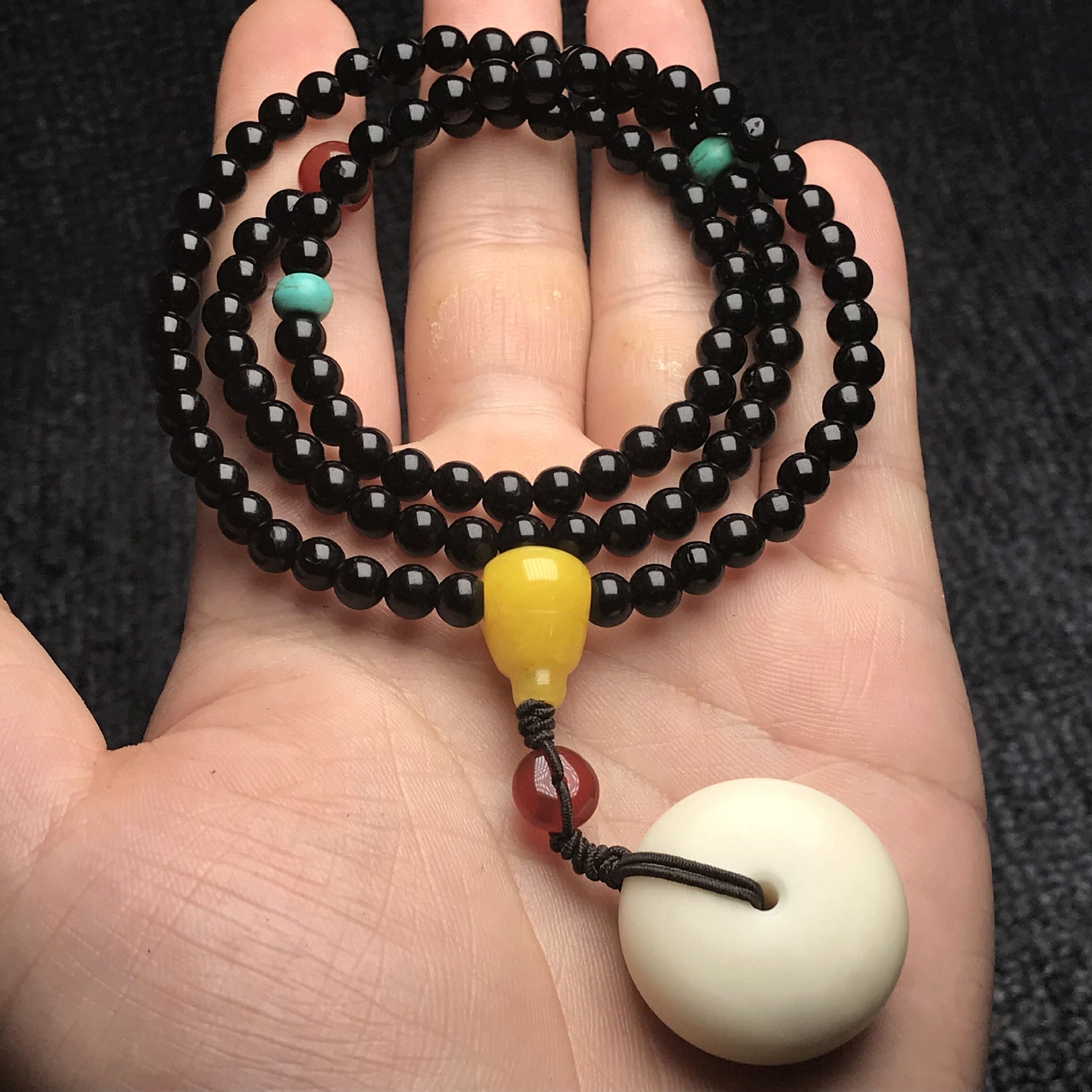 天然手工椰蒂手链纯手工原色椰蒂椰壳手串108佛珠念珠椰壳泥鳅背