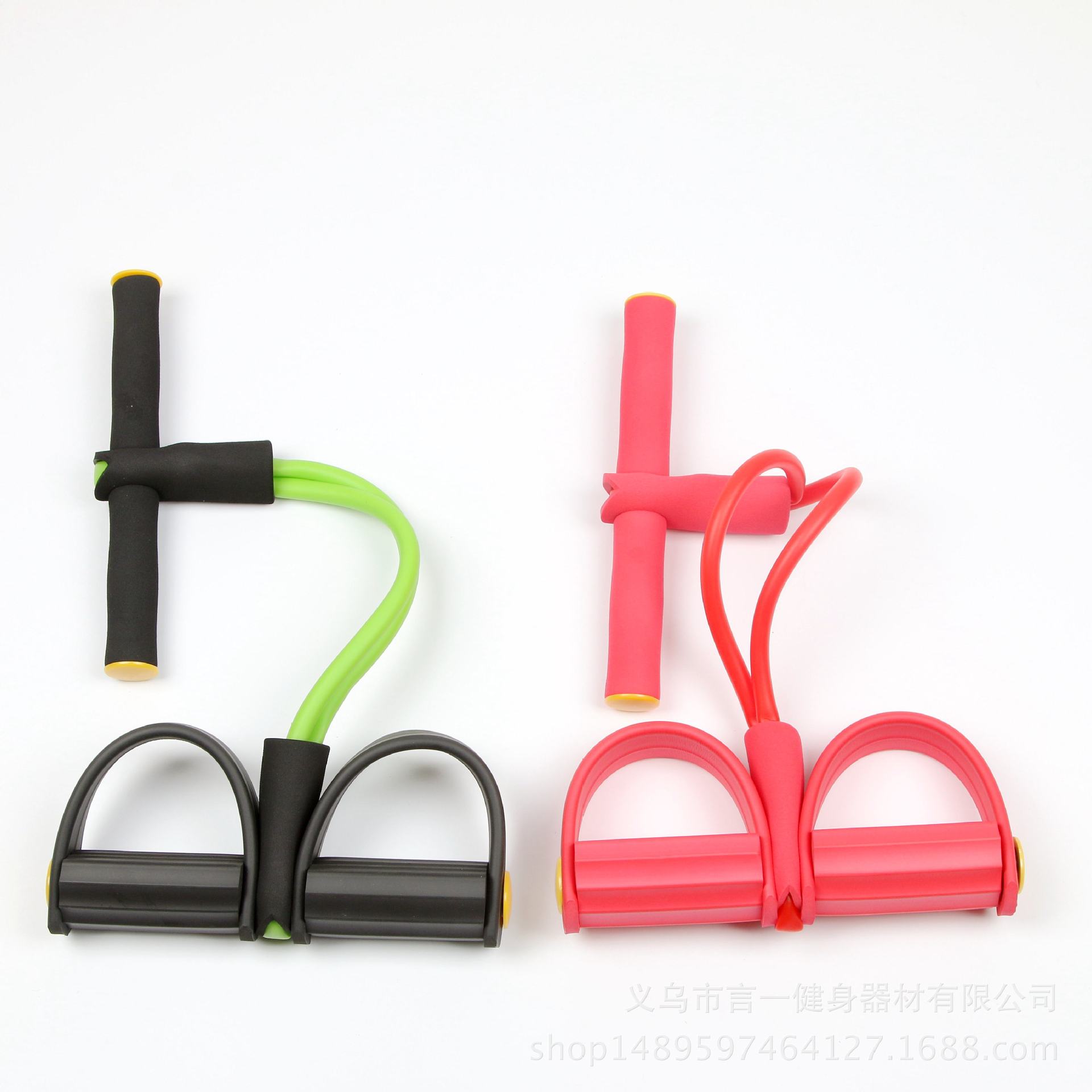 现货脚蹬拉力器健身拉力绳 腹部健身器材厂家 仰卧起坐训练器