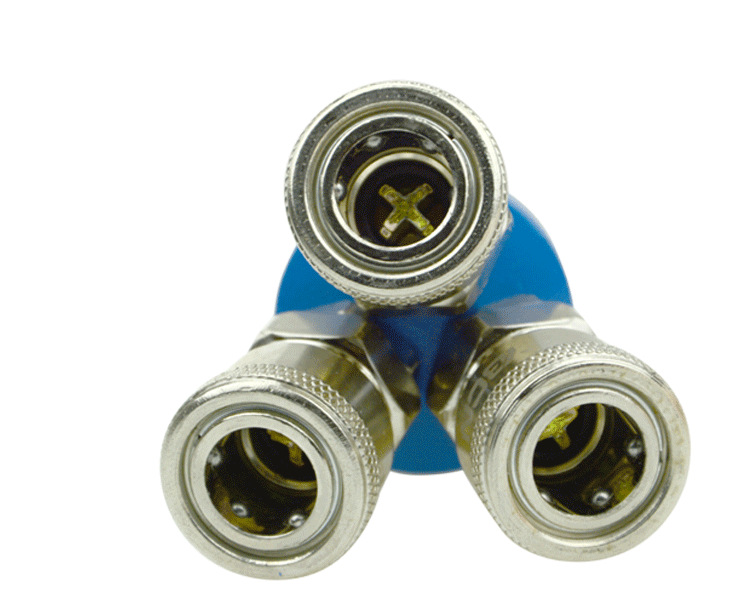 气动配件快速快插圆二三通气管气泵空压机c式接头smy单插二插三叉