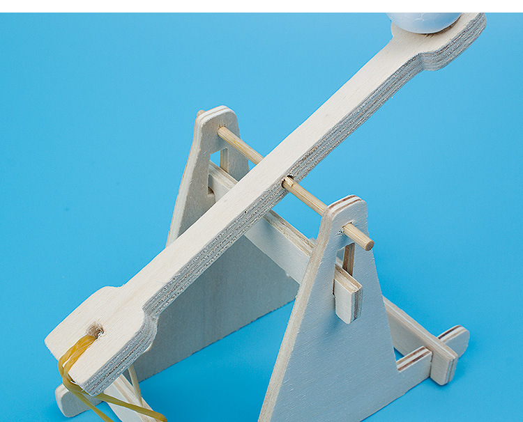 投石器科技小制作儿童手工diy木质作品 科技劳作课作业投石机玩具