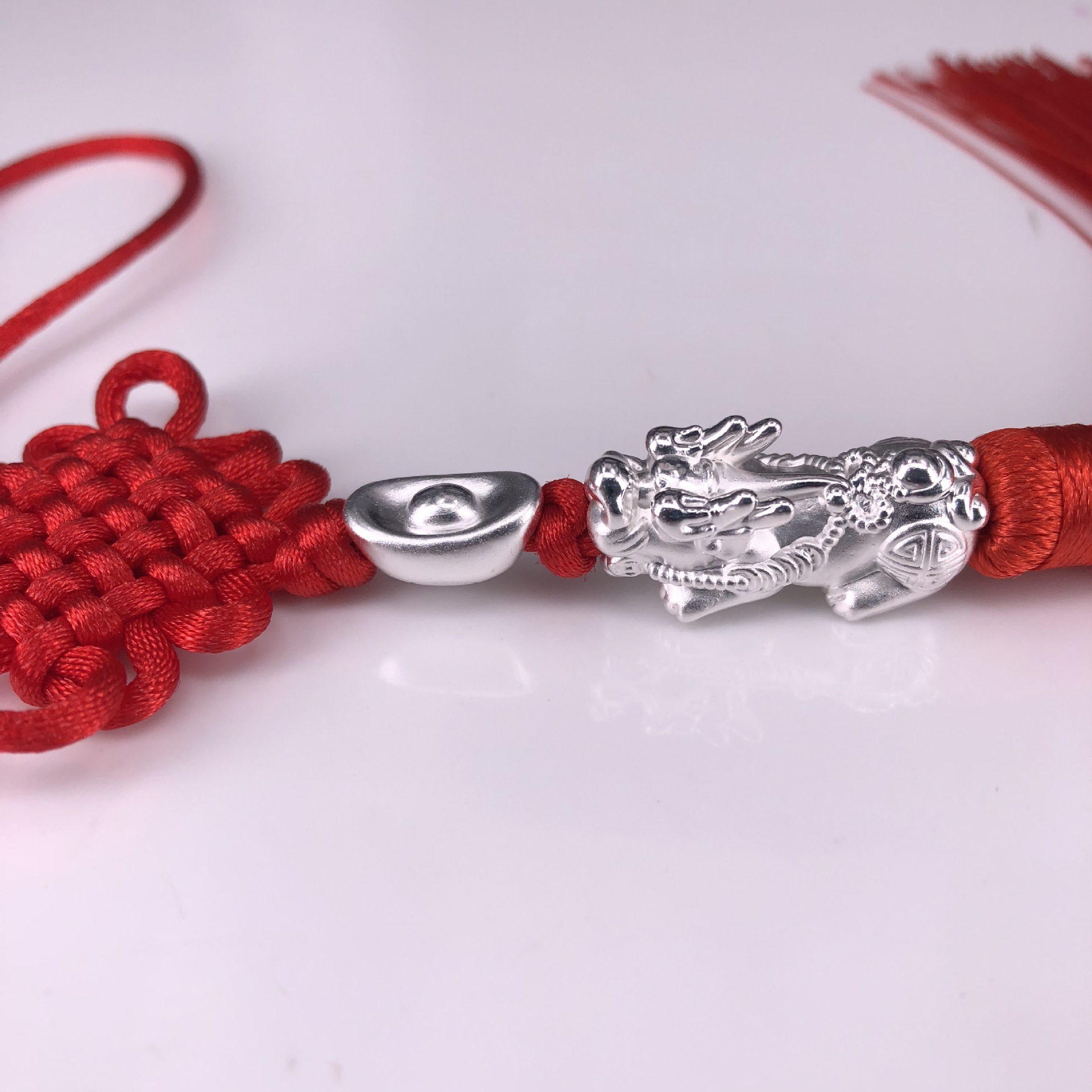 3d银999貔貅银高档车挂纯银貔貅车挂件diy车挂银赠品礼品厂家直销