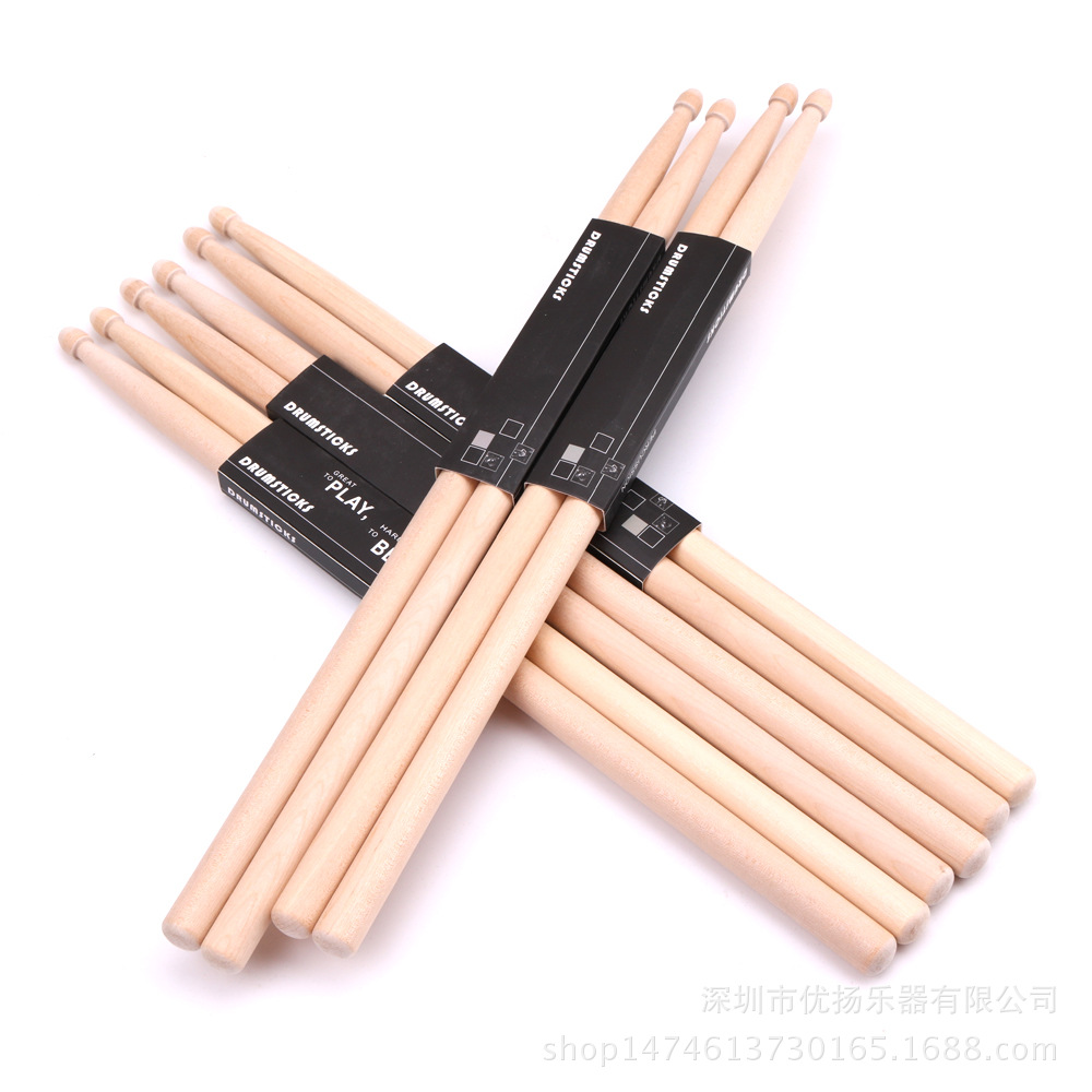 架子鼓棒 5a鼓棒 5b鼓棒 7a 鼓棒 枫木鼓棒 鼓槌 乐器配件批发