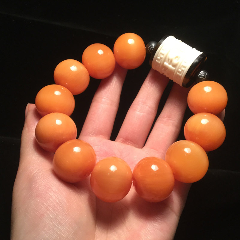 天然野生黄金甲山龟手串 圆珠手串 龟壳手链 男款佛珠手串