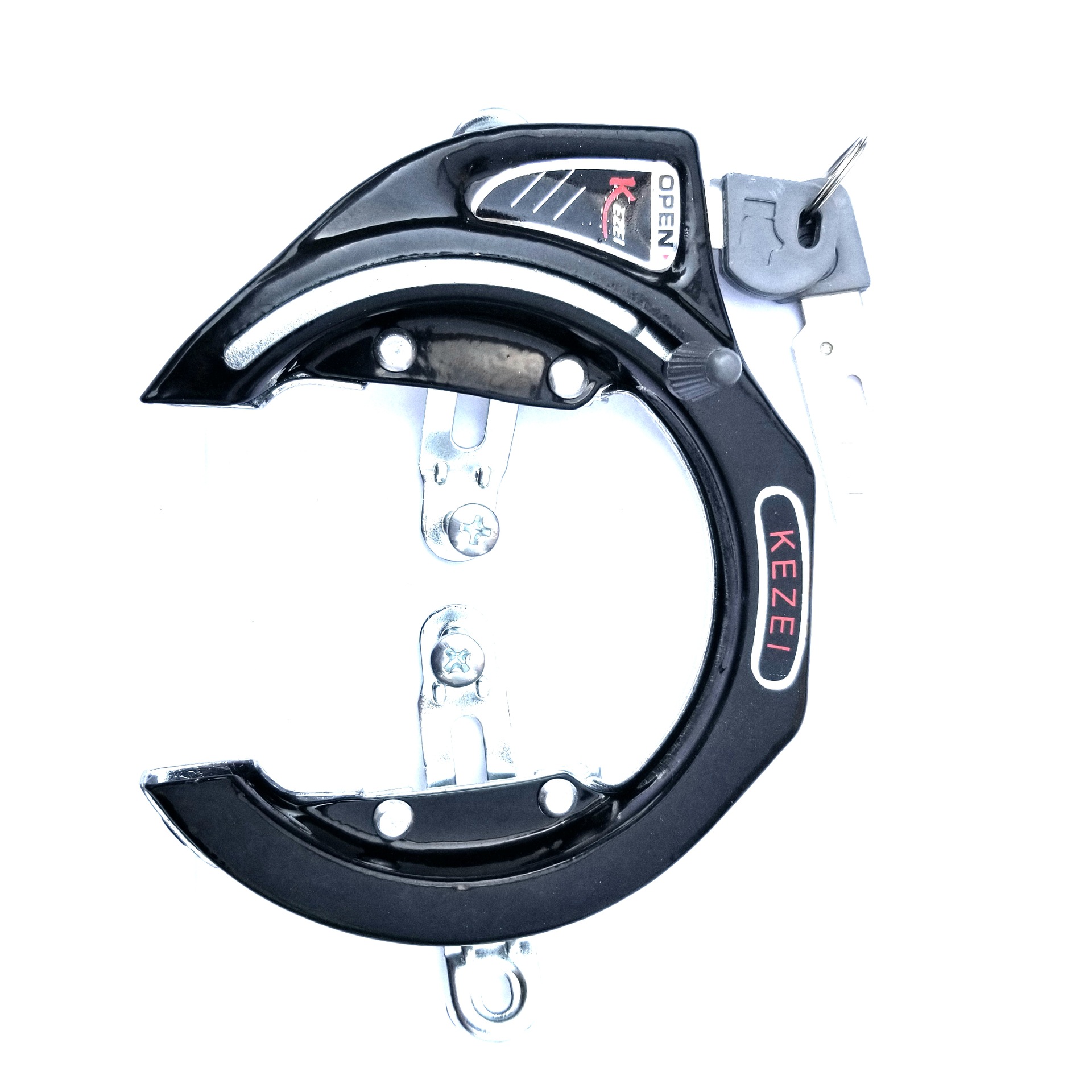 批发马蹄锁自弹公路自行车全封闭钢管锁 单车圈形防盗锁骑行用品